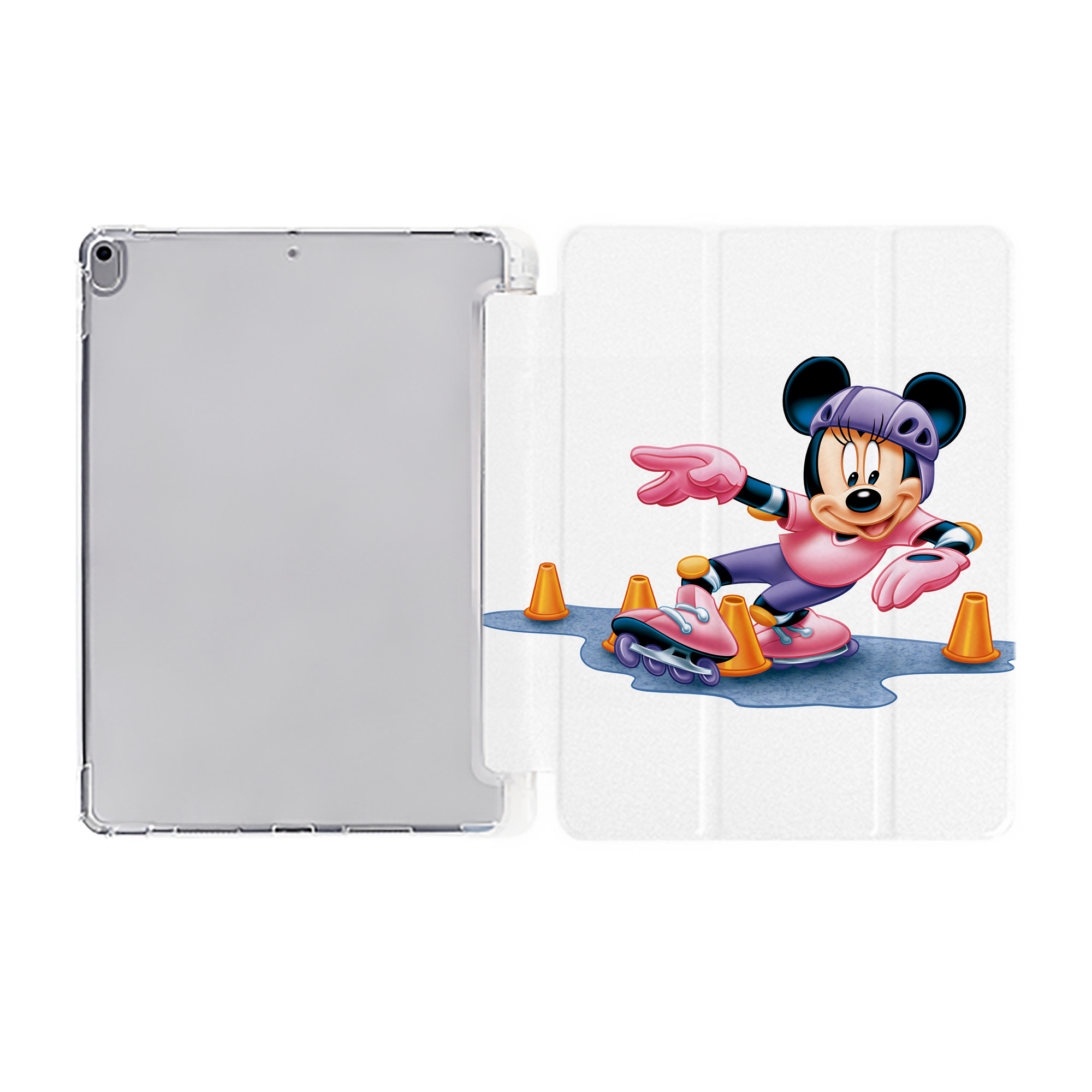 （画像用） ミッキーマウス Mickey Mouse IPad ケース ペン収納付き 三つ折りスタンド PUレザー×シリコン 対応機種9.5/10.5/10.9インチ